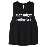 Women's Graphic Shenanigan Enthusiast Women's Racerback Cropped Tank