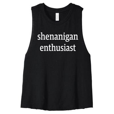 Women's Graphic Shenanigan Enthusiast Women's Racerback Cropped Tank