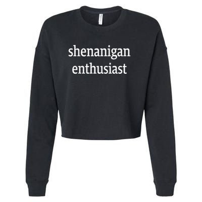 Women's Graphic Shenanigan Enthusiast Cropped Pullover Crew