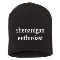 Women's Graphic Shenanigan Enthusiast Short Acrylic Beanie