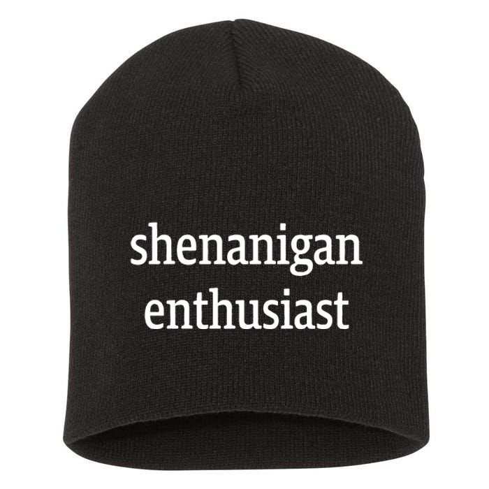 Women's Graphic Shenanigan Enthusiast Short Acrylic Beanie