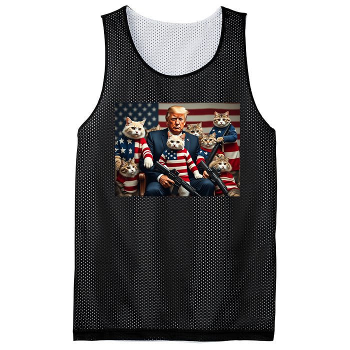 We’Re Gonna Save The Cats Funny Trump Vote 2024 America Mesh Reversible Basketball Jersey Tank