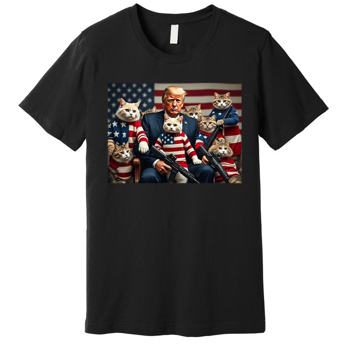 We’Re Gonna Save The Cats Funny Trump Vote 2024 America Premium T-Shirt