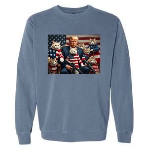 We’Re Gonna Save The Cats Funny Trump Vote 2024 America Garment-Dyed Sweatshirt