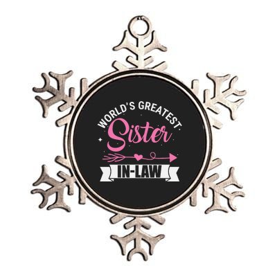 World's Greatest Sisterinlaw From Brotherinlaw Metallic Star Ornament