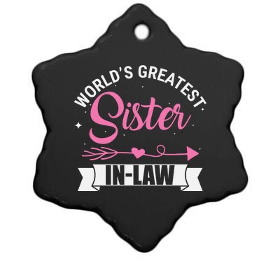 World's Greatest Sisterinlaw From Brotherinlaw Ceramic Star Ornament