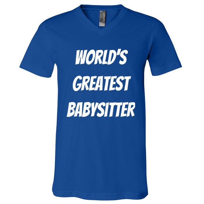 World’s Greatest Sitter Sitters Gift V-Neck T-Shirt