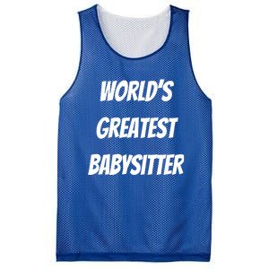 World’s Greatest Sitter Sitters Gift Mesh Reversible Basketball Jersey Tank