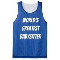 World’s Greatest Sitter Sitters Gift Mesh Reversible Basketball Jersey Tank