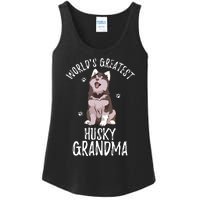 Worlds Greatest Siberian Husky Grandma Funny Dog Pet Lover Ladies Essential Tank