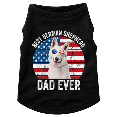White German Shepherd Dad American Flag Dog Lover Gsd Dog Doggie Tank