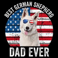 White German Shepherd Dad American Flag Dog Lover Gsd Dog Mug
