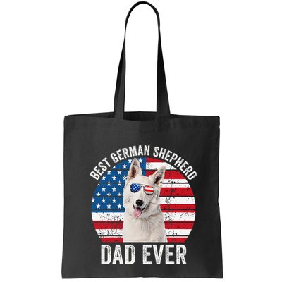 White German Shepherd Dad American Flag Dog Lover Gsd Dog Bag