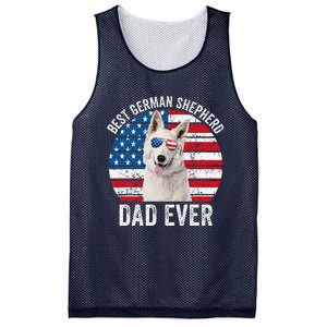 White German Shepherd Dad American Flag Dog Lover Gsd Dog Mesh Reversible Basketball Jersey Tank