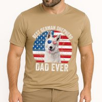 White German Shepherd Dad American Flag Dog Lover Gsd Dog Cooling Performance Crew T-Shirt