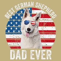 White German Shepherd Dad American Flag Dog Lover Gsd Dog Cooling Performance Crew T-Shirt