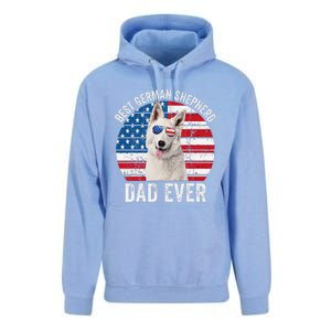 White German Shepherd Dad American Flag Dog Lover Gsd Dog Unisex Surf Hoodie