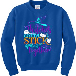 Witches Gotta Stick Together Witch Witchcraft Halloween Gift Kids Sweatshirt