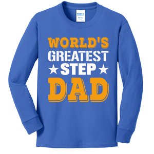 World's Greatest Stepgiftdad Funny Stepfather Gift Kids Long Sleeve Shirt