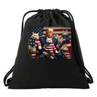 We’Re Gonna Save The Cats Funny Trump Vote 2024 America Gift Drawstring Bag