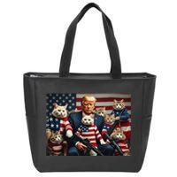 We’Re Gonna Save The Cats Funny Trump Vote 2024 America Gift Zip Tote Bag