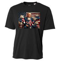 We’Re Gonna Save The Cats Funny Trump Vote 2024 America Cooling Performance Crew T-Shirt