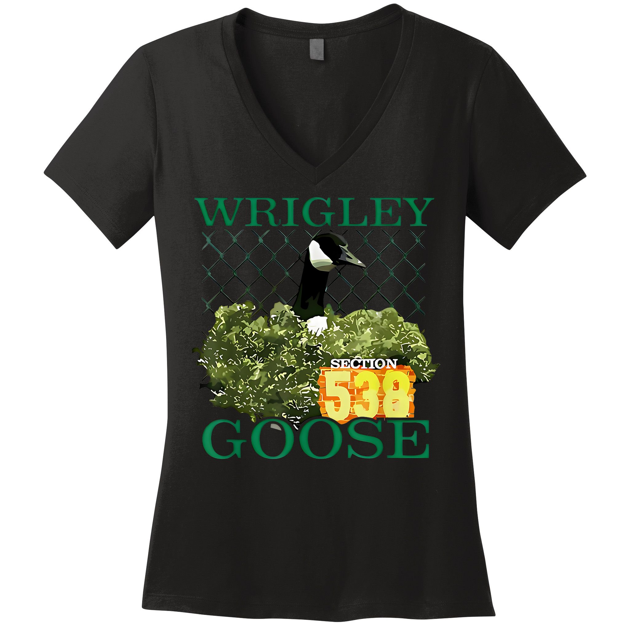 Wrigley Goose Section 538  Women's V-Neck T-Shirt