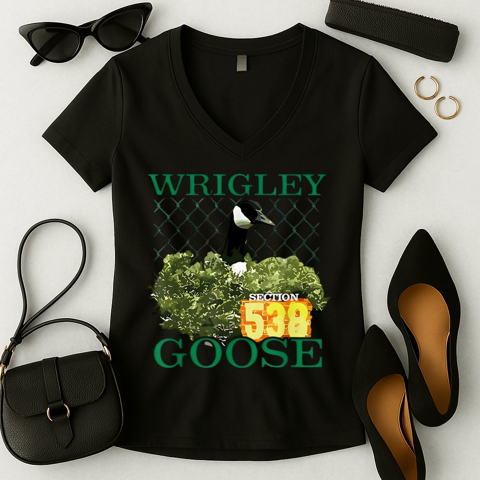 Wrigley Goose Section 538  Women's V-Neck T-Shirt
