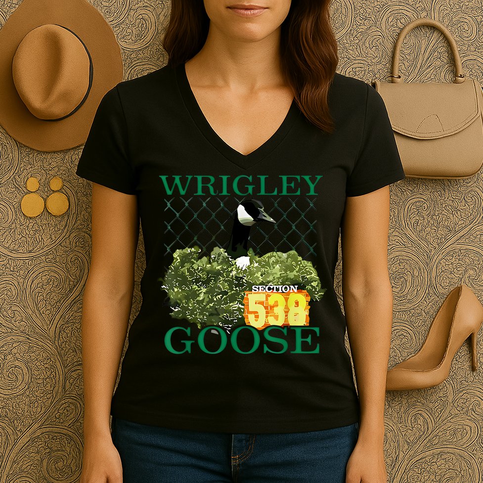 Wrigley Goose Section 538  Women's V-Neck T-Shirt