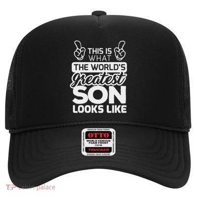 World's Greatest Son Best Son Ever High Crown Mesh Back Trucker Hat