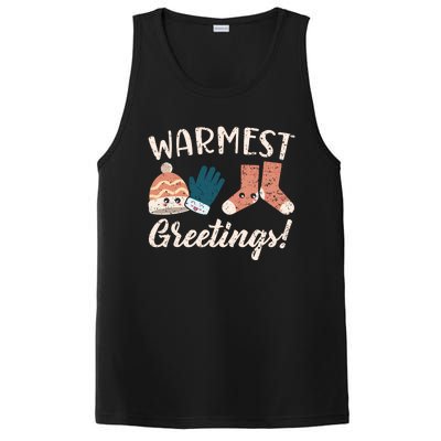 Warmest Greetings Snow Snowy Climate Winter Season Gift PosiCharge Competitor Tank