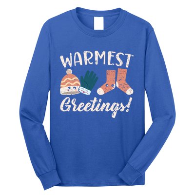 Warmest Greetings Snow Snowy Climate Winter Season Gift Long Sleeve Shirt