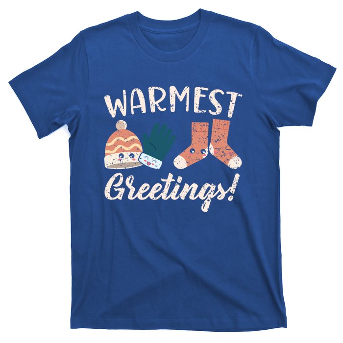 Warmest Greetings Snow Snowy Climate Winter Season Gift T-Shirt