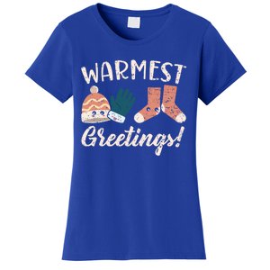 Warmest Greetings Snow Snowy Climate Winter Season Gift Women's T-Shirt