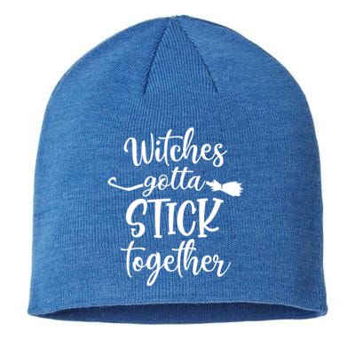 Witches Gotta Stick Together Halloween Funny Gift Wife Mom Witch Gift Sustainable Beanie