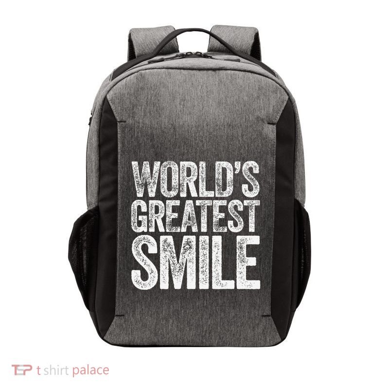 WorldS Greatest Smile Funny Award Vector Backpack