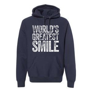 WorldS Greatest Smile Funny Award Premium Hoodie