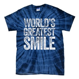 WorldS Greatest Smile Funny Award Tie-Dye T-Shirt