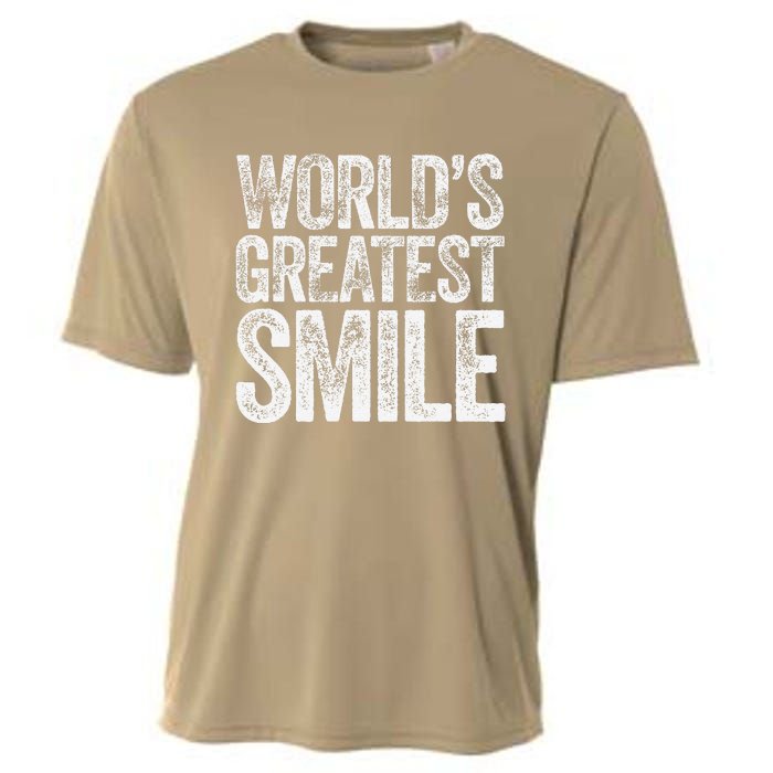 WorldS Greatest Smile Funny Award Cooling Performance Crew T-Shirt