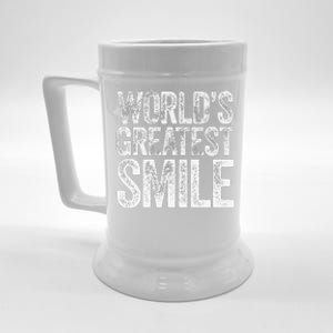 WorldS Greatest Smile Funny Award Beer Stein