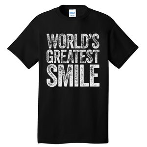 WorldS Greatest Smile Funny Award Tall T-Shirt