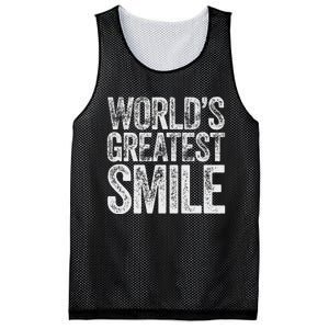 WorldS Greatest Smile Funny Award Mesh Reversible Basketball Jersey Tank