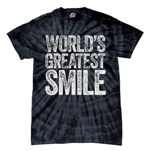 WorldS Greatest Smile Funny Award Tie-Dye T-Shirt