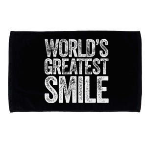 WorldS Greatest Smile Funny Award Microfiber Hand Towel