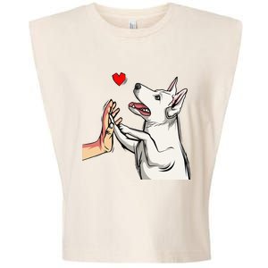 White German Shepherd Love Dog Mom  Garment-Dyed Women's Muscle Tee