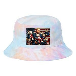 We’Re Gonna Save The Cats Funny Trump Vote 2024 America Tie Dye Newport Bucket Hat