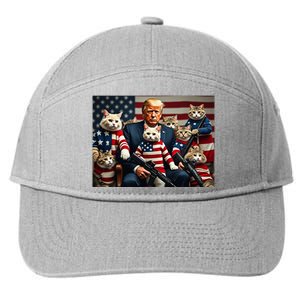 We’Re Gonna Save The Cats Funny Trump Vote 2024 America 7-Panel Snapback Hat