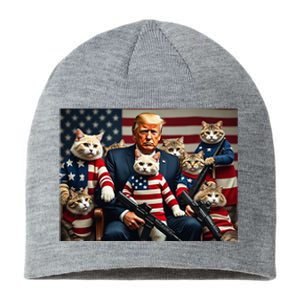 We’Re Gonna Save The Cats Funny Trump Vote 2024 America Sustainable Beanie