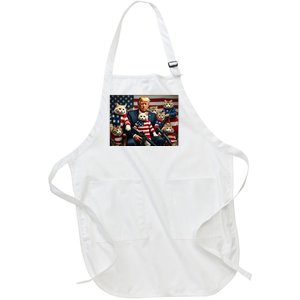 We’Re Gonna Save The Cats Funny Trump Vote 2024 America Full-Length Apron With Pockets