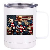 We’Re Gonna Save The Cats Funny Trump Vote 2024 America 12 oz Stainless Steel Tumbler Cup